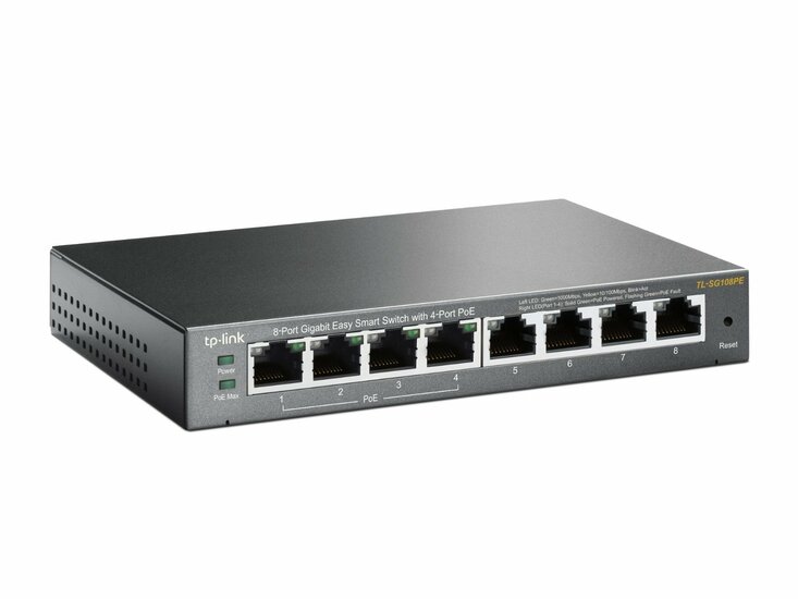 TP-Link 8-poorts SG108PE unmanaged PoE smart switch