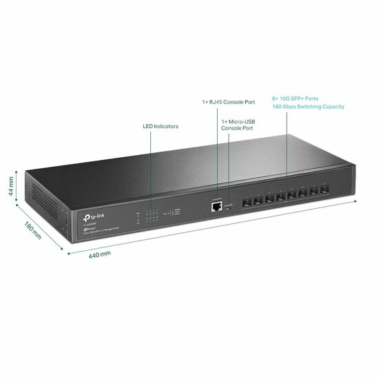 TP-Link 8-Poorts JetStream managed L2 smart switch