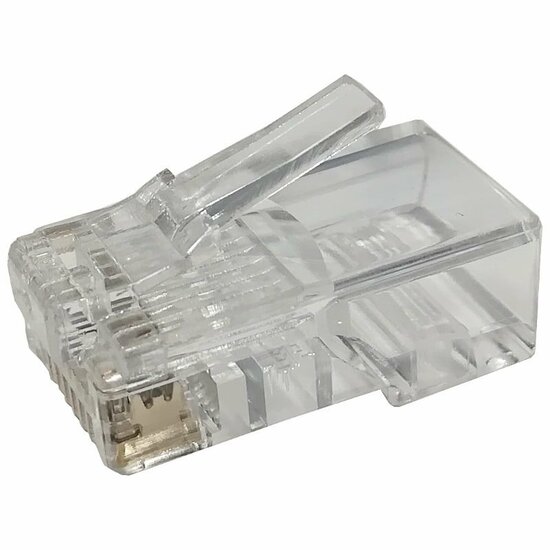 CAT6 doorsteek connector RJ45 pass through - unshielded - voor soepele kern