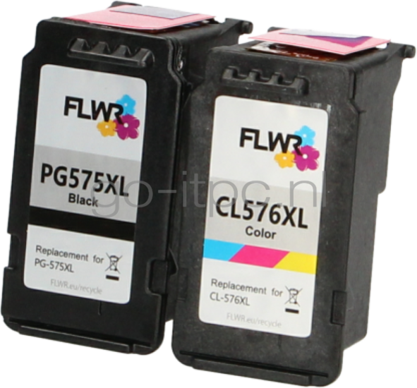 FLWR Canon PG-575XL/CL-576XL Multipack zwart en kleur