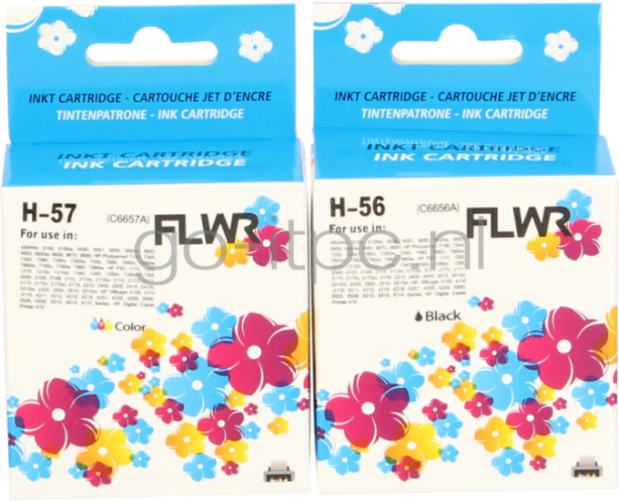 FLWR HP 56 en 57 Multipack zwart en kleur