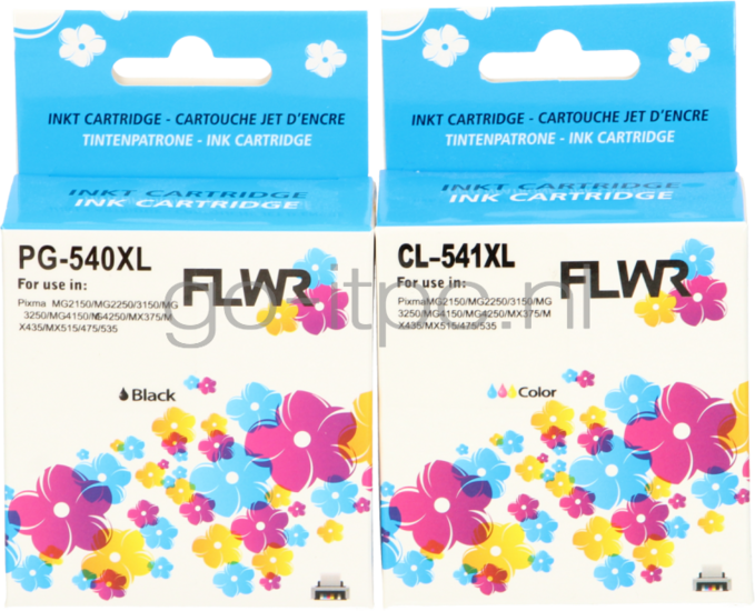 FLWR Canon PG-540XL / CL-541XL Multipack zwart en kleur