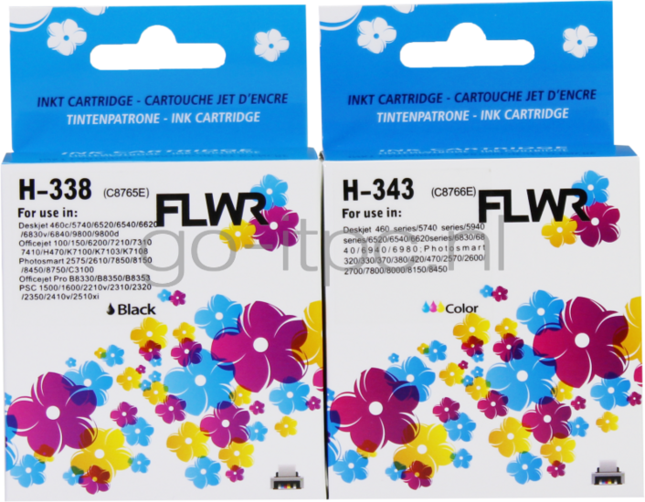 FLWR HP 338/343 2-pack - Optie 75