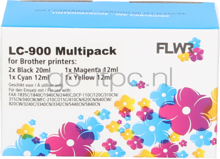 FLWR Brother LC-900 Multipack zwart en kleur