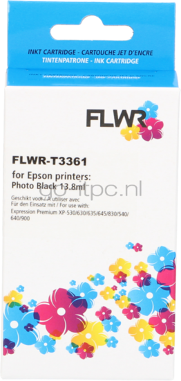 FLWR Epson 33XL (T3361) foto zwart