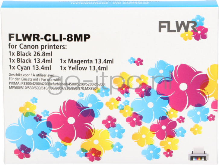 FLWR Canon CLI-8 Multipack zwart en kleur