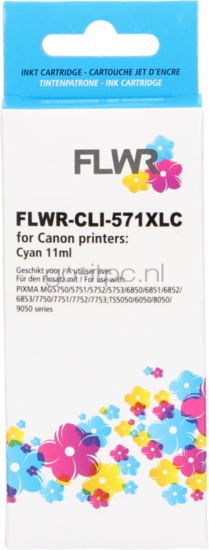 FLWR Canon CLI-571XL cyaan