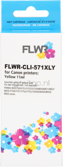 FLWR Canon CLI-571XL geel