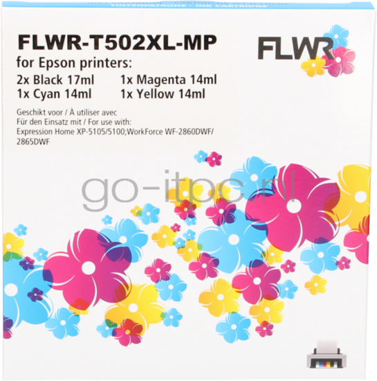 FLWR Epson 502XL Multipack zwart en kleur