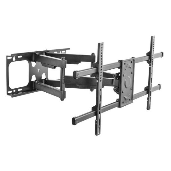 Equip 650324TV Wall Mount Bracket, 1x75 kg, 37-90&quot;, Tilt/Swivel, 200x200 mm, 816 x 410 mm, Black