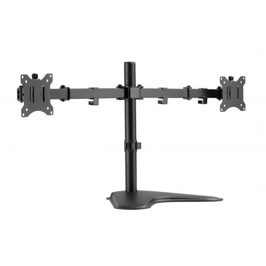 Equip 650123 Economy Dual Monitor Tabletop Stand, 17&quot;-32&quot;, 16 kg, 75 x 75 mm, 100 x 100 mm, Black