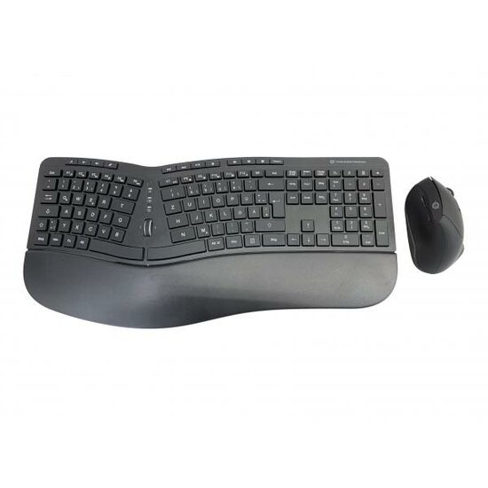 Conceptronic ORAZIO02DE ORAZIO ERGO Wireless Ergonomic Keyboard &amp; Mouse Kit, QWERTZ, RF Wireless