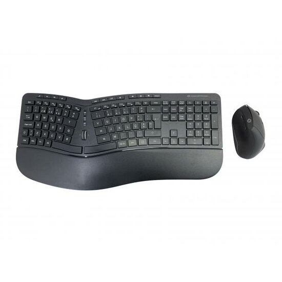 Conceptronic ORAZIO02PT ORAZIO ERGO Wireless Ergonomic Keyboard &amp; Mouse Kit, Portuguese, Qwerty