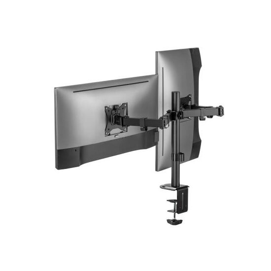 Equip 650157 17&quot;-32&quot; Articulating Dual Monitor Desk Mount Bracket, Clamp, 17&quot; - 32&quot;, 9kg, 100x100mm