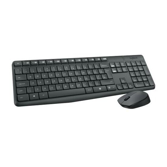 Logitech 920-007931 MK235 Wireless Keyboard and Mouse Combo, Full-size (100%) Wireless, USB, QWERTY