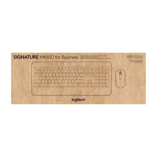 Logitech 920-011004 Signature MK650 Combo for Business, Full-size, Bluetooth, Membrane, QWERTY