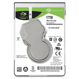 Seagate ST1000LM048 Barracuda HDD, 1TB, 2.5", SATA3 6Gbps, 5400 RPM, 128MB, 1.7W