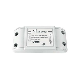 WOOX R4967 Smart WiFi switch powered by TUYA, 10A, 2300W, 100-240VAC 50-60Hz, Wi-Fi