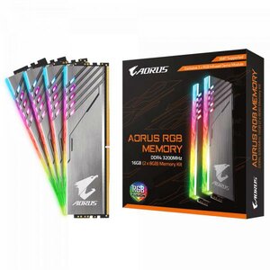 Gigabyte GP-AR32C16S8K2HU416RD AORUS RGB Memory w/ DEMO, 16GB Kit, DIMM DDR4, 3200 MHz, CL16, 1.35V