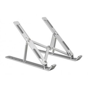 Conceptronic THANA04S THANA ERGO F Foldable Aluminum Laptop Cooling Stand, 15.6", 50kg max, Silver