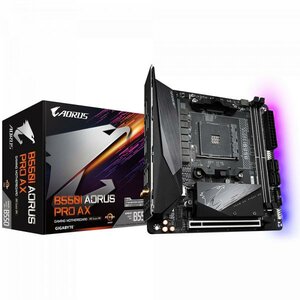 Gigabyte B550I AORUS PRO AX, ATX, AM4, AMD Ryzen, 2x DDR4 DIMM, 5000 MHz, M.2, USB3.1, WiFi/ GBLAN