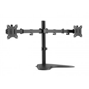 Equip 650123 Economy Dual Monitor Tabletop Stand, 17"-32", 16 kg, 75 x 75 mm, 100 x 100 mm, Black