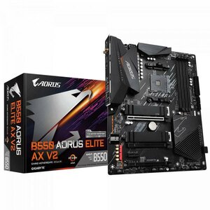 Gigabyte B550 AORUS ELITE AX V2, ATX, AMD Ryzen, AM4, 4x DIMM, DDR4 4733 MHz, M.2, USB3.2, 2.5 Gbe