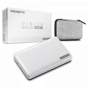 Gigabyte GP-VSD1TB Vision Drive Portable SSD 1000 GB, M.2, USB Type-C, 3.2 Gen 2, 2000 MB/s, White