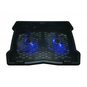 Conceptronic THANA06B Laptop Cooling Pad, 39.6 cm (15.6") 12.5 cm, 2 fan, Black/ Blue