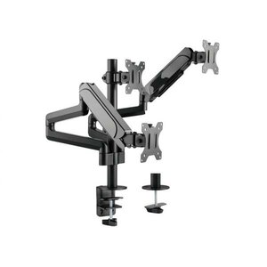 Equip 650134 17"-27" Triple Monitor Desk Mount Bracket, Clamp, 21 kg, 75 x 75 mm, 100 x 100 mm