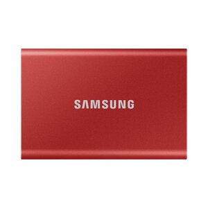 Samsung MU-PC1T0R/WW T7 Portable SSD, 1 TB, USB Type-C, 3.2 Gen 2, 1050 MB/s, Red