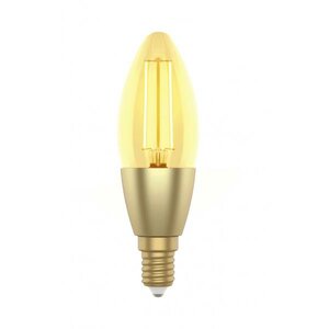 WOOX R5141 Smart Candle C37 Filament LED Bulb, Wi-FI, E14, 4.9W, 470 lm, Warm White 2700K