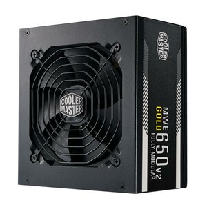 Cooler Master MPE-6501-AFAAG-EU MWE 650 Gold v2, ATX< 650 W, Full modular, 120mm, >=90%, Black