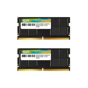 Silicon Power SP032GBSVU480F22 SO-DIMM Dual-Kit, DDR5-4800, 32GB (16GB x2) CL40, 1.1V