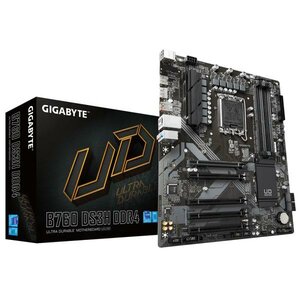 Gigabyte B760 DS3H, Intel LGA1700, B760, DIMM DDR5, USB-C 20 Gb/s, 2*PCIe 4.0 x4 M.2