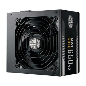 Cooler Master MPE-6501-ACAAG-EU MWE Gold V2, ATX, 650W, 120mm, 1500 RPM, 90%, Black