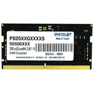 Patriot PSD532G48002S Signature-Line SO-DIMM, 32GB, 4800MHz, DDR5, CL40, 1.1v