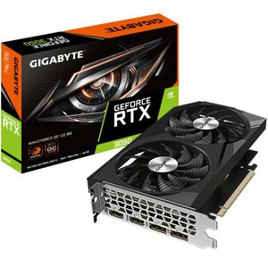 Gigabyte GV-N3050WF2OCV2-8GD GeForce RTX 3050 WINDFORCE OC V2 8G, 8 GB, GDDR6, 128 bit, PCIe 4.0