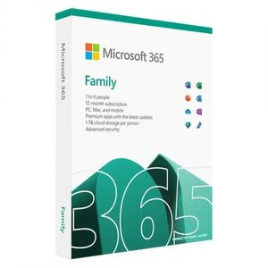 microsoft 6GQ-01897 Office 365 Family, 6 user, 1yr licence: Publisher, Access+ UK