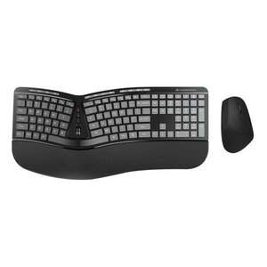 Conceptronic ORAZIO02US ERGO Wireless Ergonomic Keyboard & Mouse Kit, QWERTY, Full-size, RF Wireless