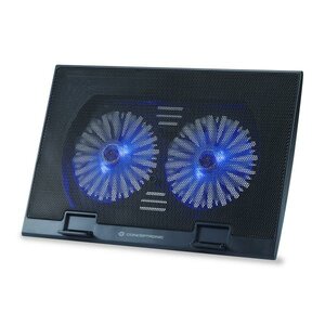 Conceptronic THANA02B THANA Notebook Cooling Pad, Fits up to 17"/ 43.2 cm Dual-fan 12.5 cm, 1000 RPM