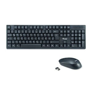 Equip 245220 Wireless Keyboard & Mouse Set DE Layout, QWERTZ, Full-size (100%) RF Wireless, Black