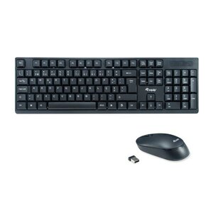 Equip 245222 Wireless Keyboard & Mouse Set, PT Layout, QWERTY, Full-size 100%, RF Wireless, Black,