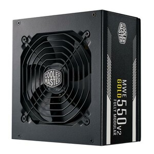 Cooler Master MPE-5501-AFAAG-EU MWE 550 Gold v2, ATX, 550W, Full modular, >=90%, 120mm, 21 dB, Black