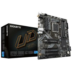 Gigabyte B760 DS3H AX, Intel, LGA1700, B760, 4x DDR4 DIMM, Hybrid 8+2+1 Phase VRM, 2.5 Gbe, 802.11ax