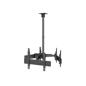 Equip 650371 Ceiling Mount Triple Screen TV Bracket, 3x 30KG, 32" - 65", 100x100/ 600x400 mm, Black