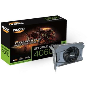 INNO3D N40601-08D6-173050N GeForce RTX 4060 Compact, 8GB GDDR6, 128-bit, 2460, 17Gbps, 3xDP+HDMI