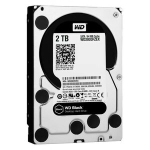 Western Digital WD2003FZEX BLACK Performance Desktop HDD, 2TB, 3.5", SATA3, 64MB, 7200RPM, 164 MB/s