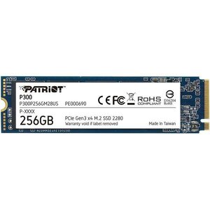 Patriot P300P512GM28 P300 SSD, 512GB, M.2 2280, PCIe NVMe Gen3 x 4, 1700/1100 MB"s, 290K IOPS, 2W