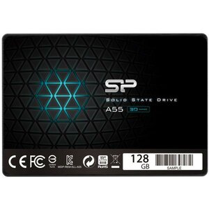 Silicon Power SP128GBSS3A55S25 Ace A55 SSD, 128GB, 7mm 2.5inch, SATA3, 3D NAND, SLC Cache